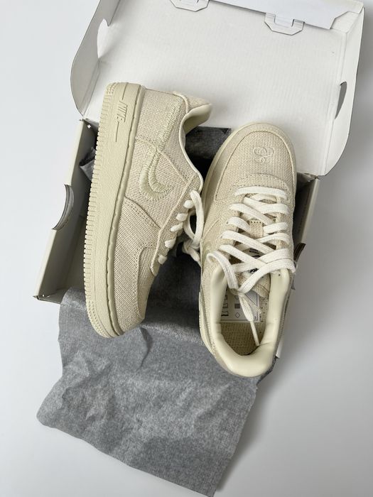 Оригинал Nike Air Force 1 Low Stussy Fossil PS (DD1578 200) детские