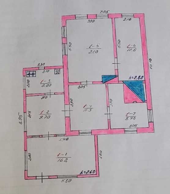 Княжичі, будинок 85кв.м. в центрі села з комунікаціями, 20 соток