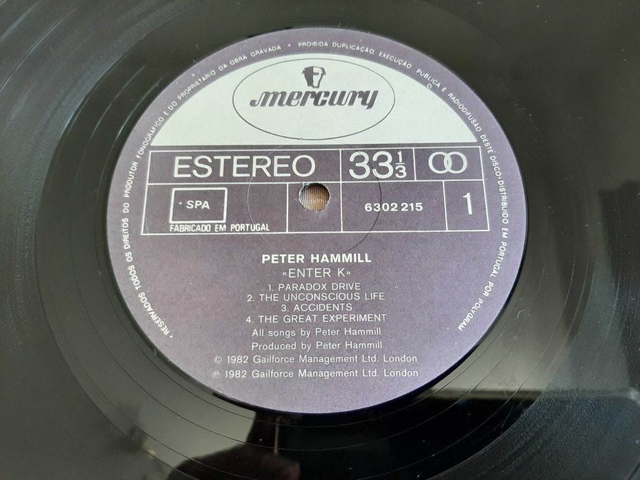 Peter Hammil - Enter K - Portugal - Vinil LP