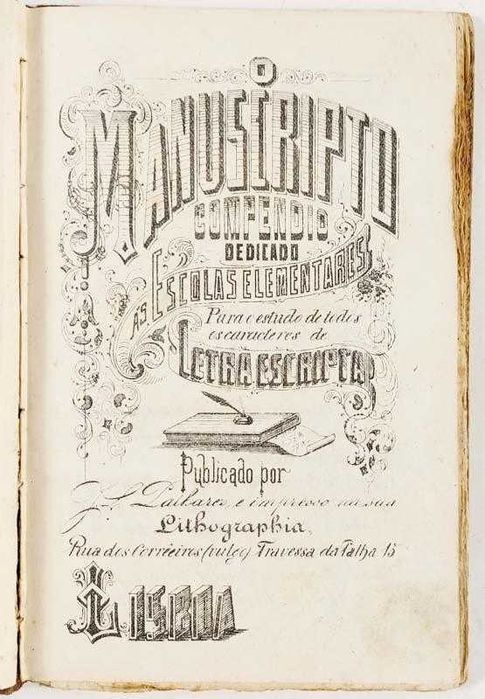 Livro Manuscrito Compendido Dedicado ÀS ESCOLAS ELEMENTARES 1877