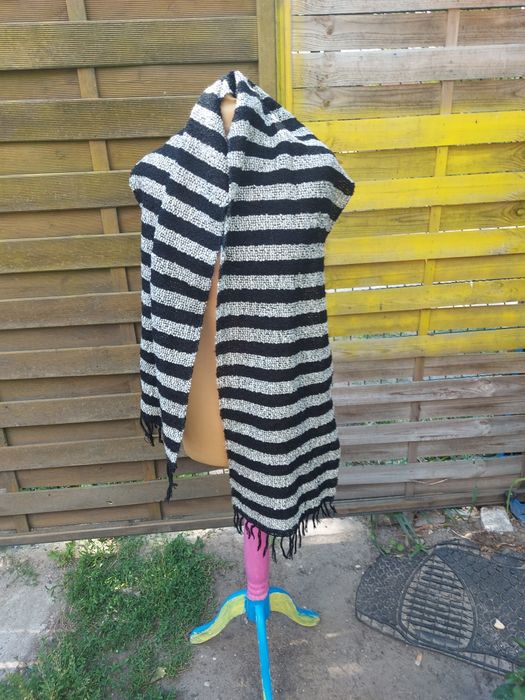 Szalik zimowy w paski męski