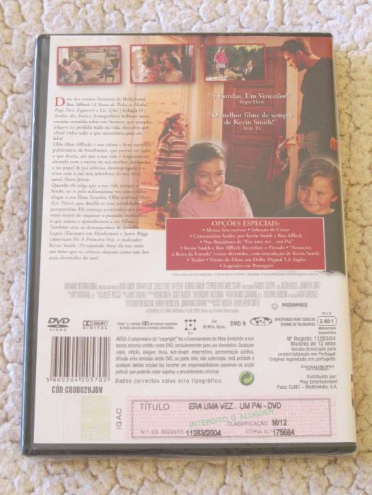 Filme "Era uma vez um pai". Ainda embalado.