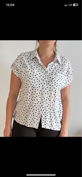 Biala koszula w kropki L reserved 42