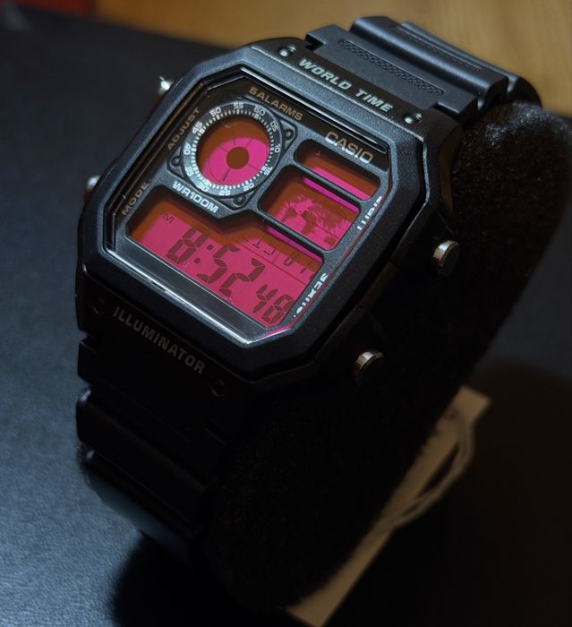 Casio Custom 1200AE „Roze” modyfikowany, unikatowy