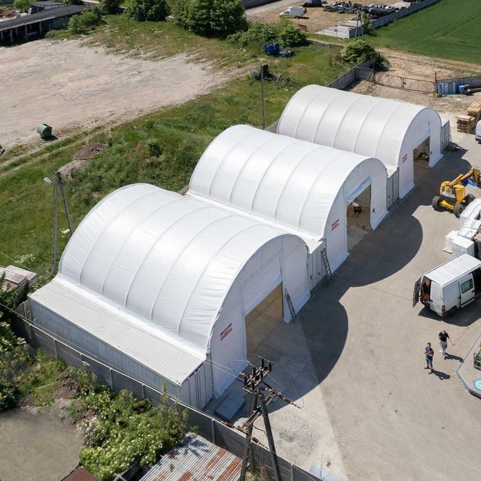 Zadaszenie kontenerów hala namiotowa 10x12m wiata kontenerowa morskich