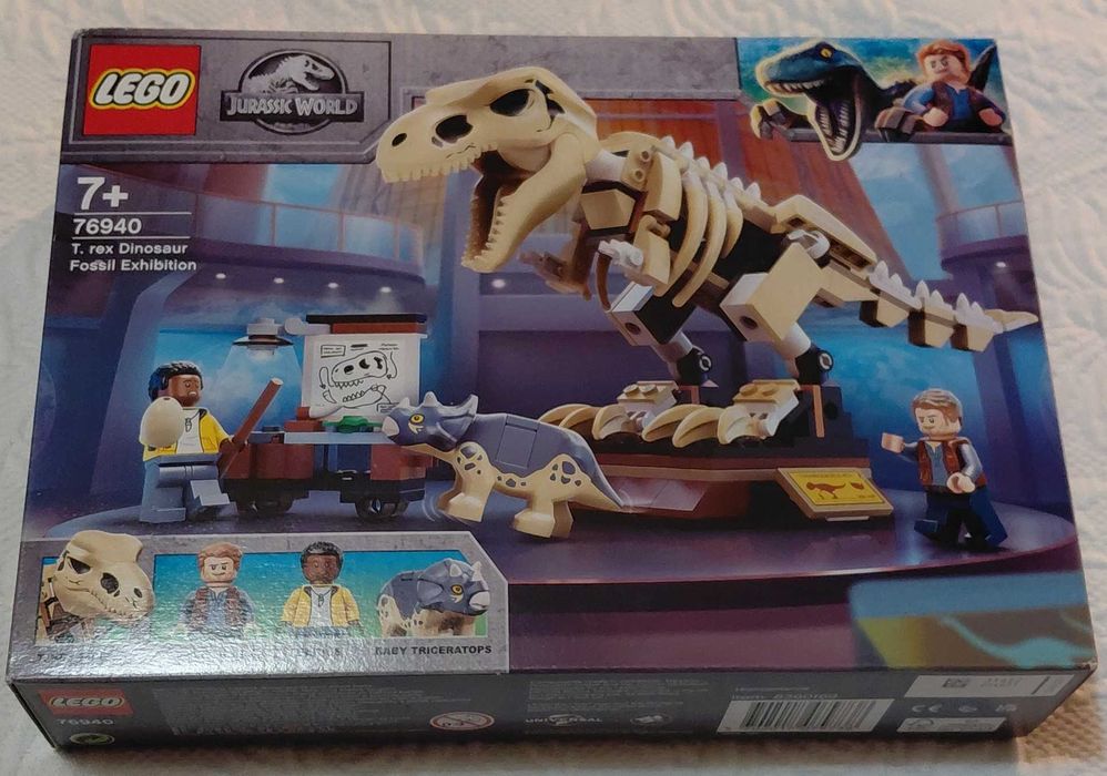 lego jurassic world 76940 t. rex dinosaur fossil exhibition selado