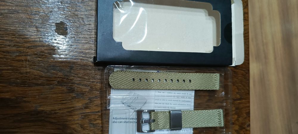 Pasek do zegarka z płótna Canvas Strap Khaki 18.