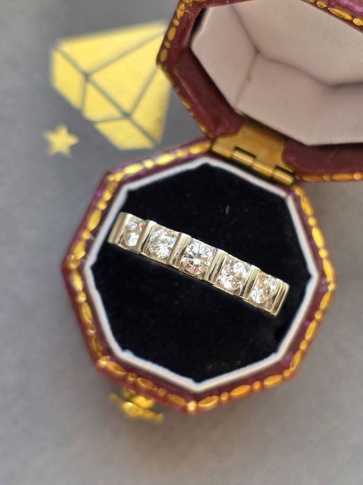 Solidna piękna Obrączka  Brylanty vs 0.55ct WYCENA 9200zł