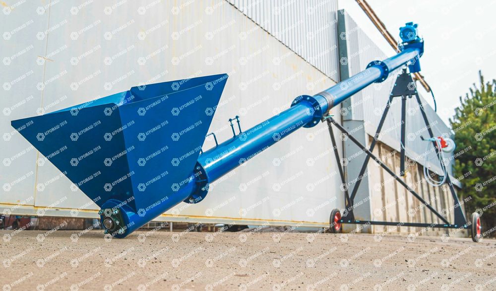 Шнековый погрузчик (конвейер) с подборщиком, 159 мм, 4 м, 380 В