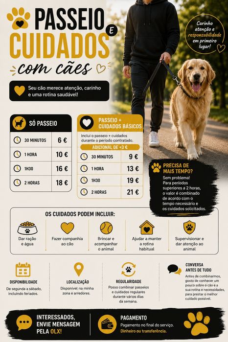 Passeio e cuidado de cães