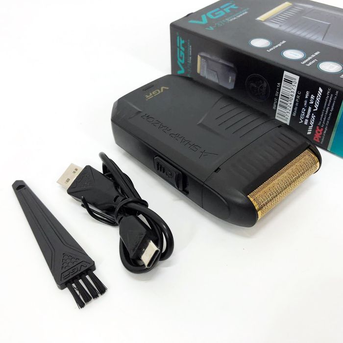 Електробритва VGR V-375 шейвер триммер IPX4 USB для бороды волос усов