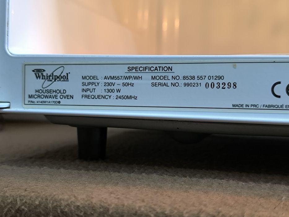 Microondas Whirlpool M557 Easytronic.