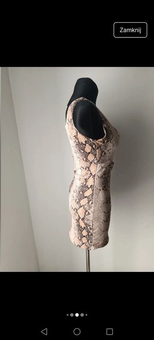 Sukienka o wzorze skóry węża XS-34