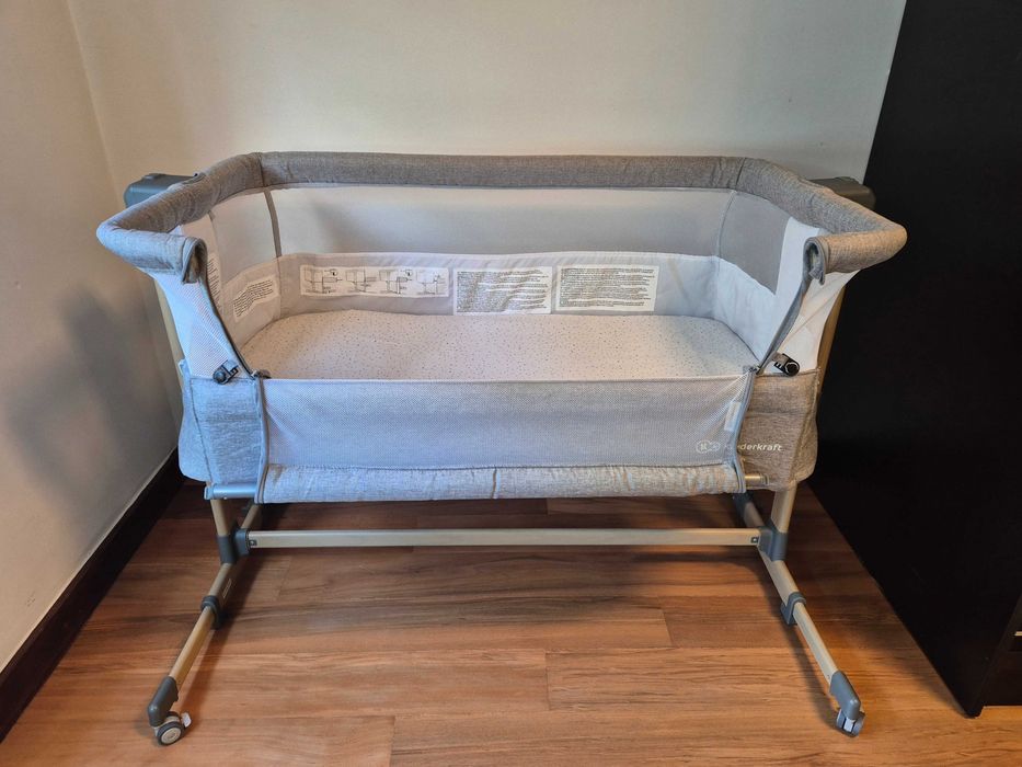 Berço Kinderkraft NESTE AIR cor Grey + Wood
