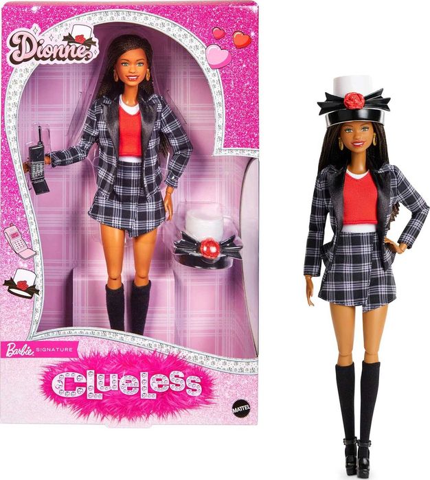 Kолекційна лялька Barbie Signature Doll Clueless Dionne Барбі Безглузда Діонна у чорно-білому картатому костюмі та циліндрі JBJ47