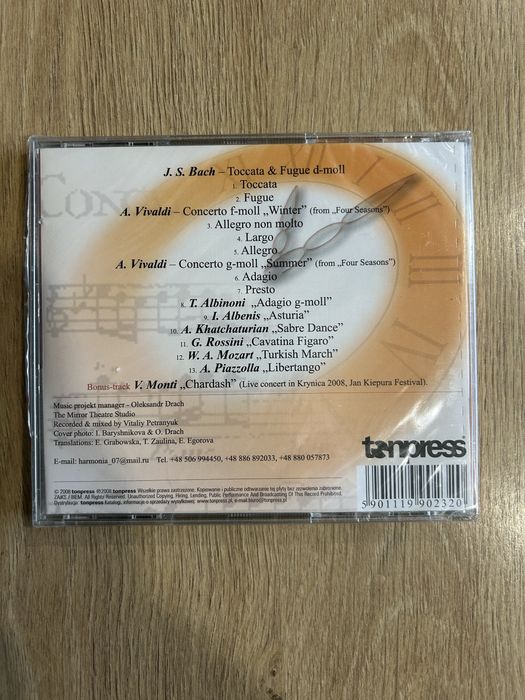 Harmonia muzyka klasyczna na akordeon płyta CD folia