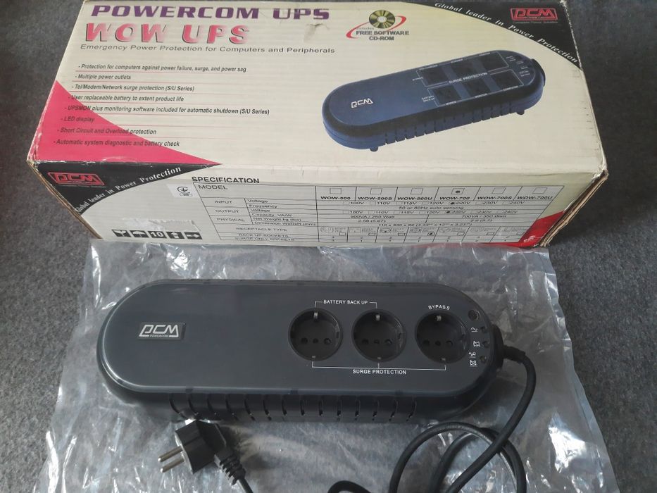 Бесперебойник ДБЖ Powercom WOW 700 ИБП UPS