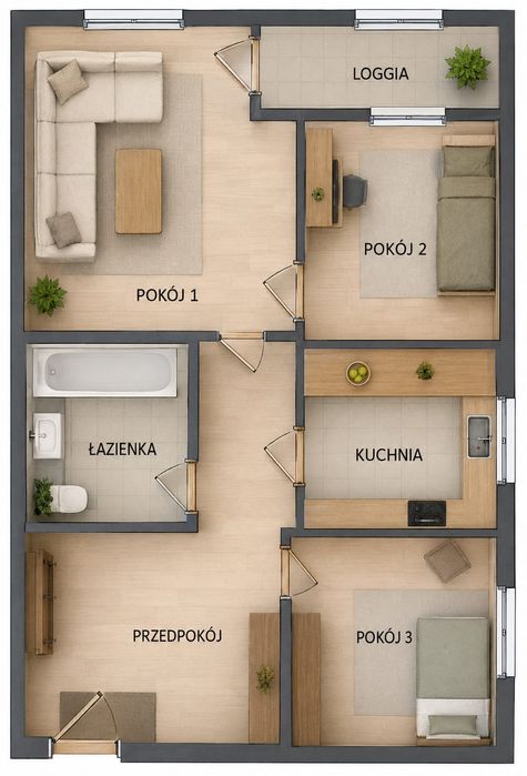 Apartment in Kraków, Grzegórzki - Więcej