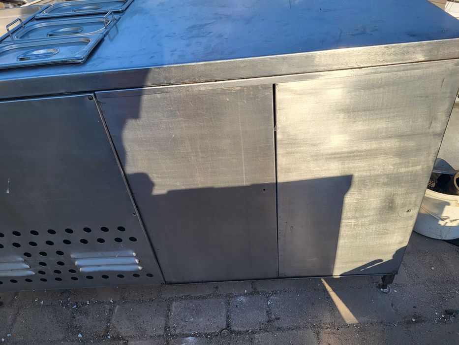 Bemar Gastronomiczny, Podgrzewacz Wodny na 3 Pojemniki GN, Stół Blat