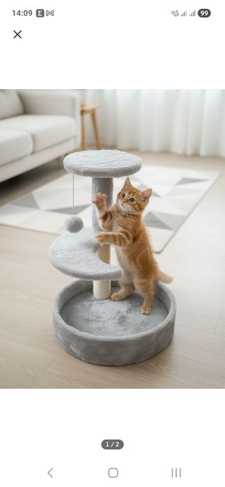 Когтеточка с лежаком для кота