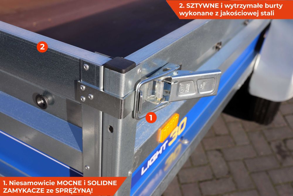 Duża przyczepa samochodowa SPAWANA Vesta 301 x 151 z kiprem na quada!