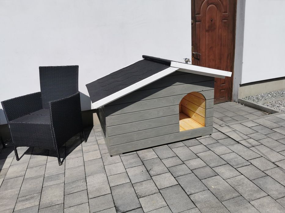 Domek Buda dla psa ocieplana z przedsionkiem, otwierany dach, różne wy