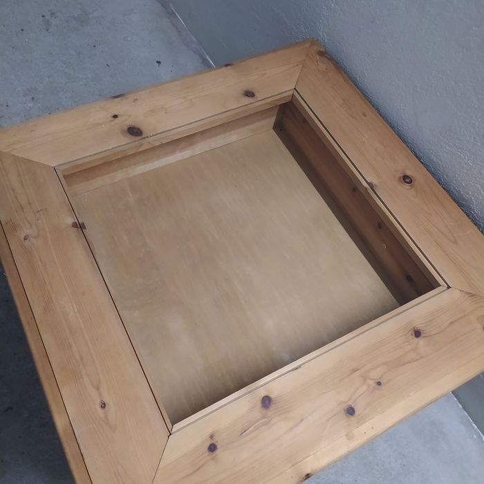 Gablota, stół, drewno, sosna