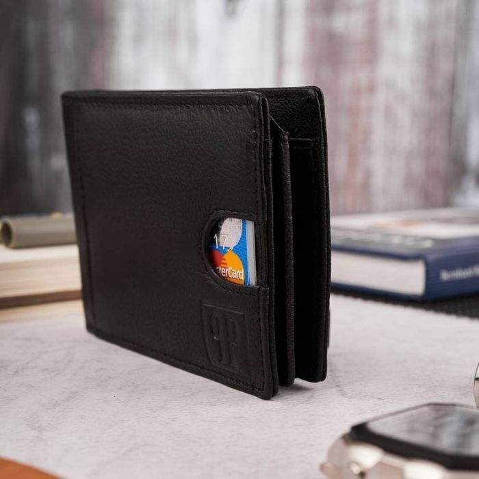 Klasyczny skórzany portfel męski RFID Paolo Peruzzi T-46-BL