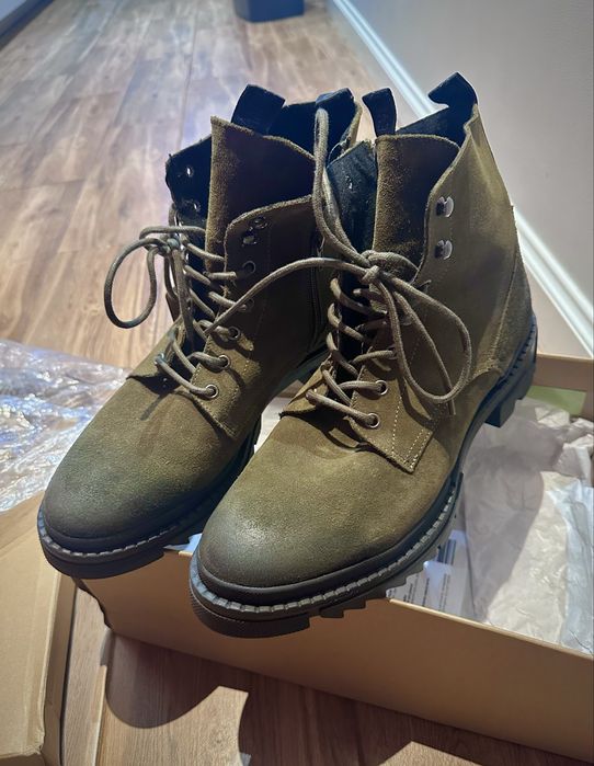 Buty botki Stave Madden 45 sztyblety kazar zielone trzewiki khaki