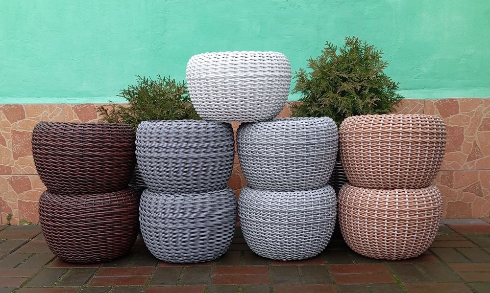 Кашпо з ротангу 12л