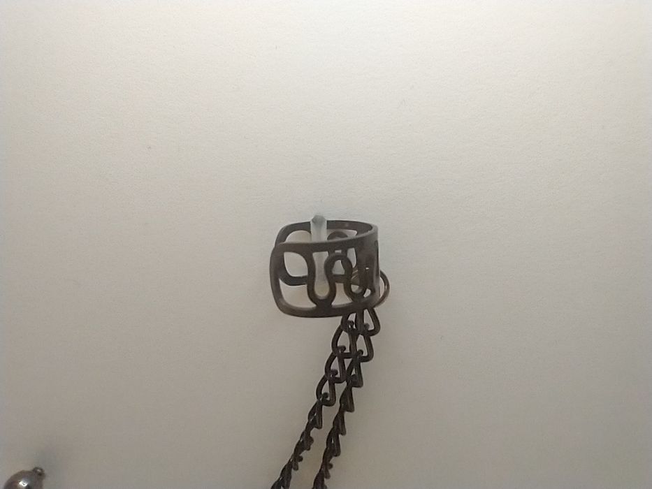 Kolczyk z Nausznicą i Czarnym Krzyżykiem, Stal Nierdzewna, Handmade