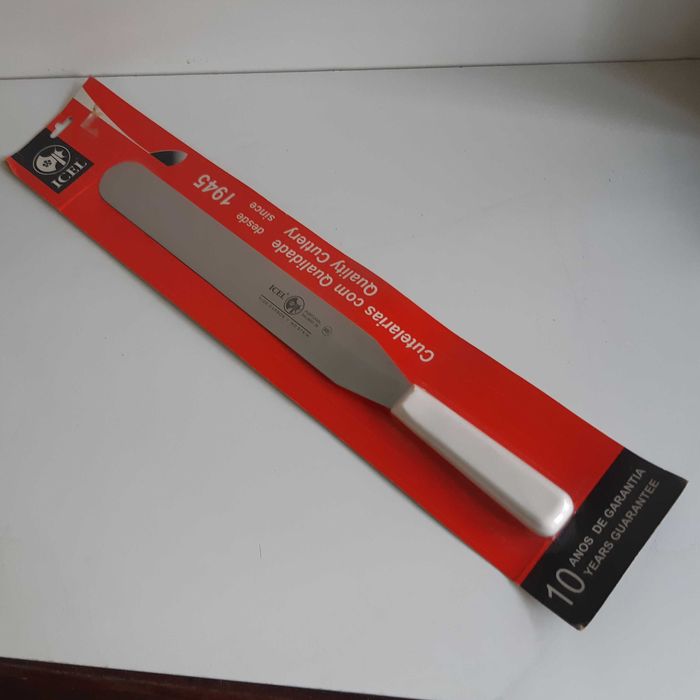 Espátula Lisa de Pasteleiro Pro Nova Embalada ICEL 43cm Aço Inox
