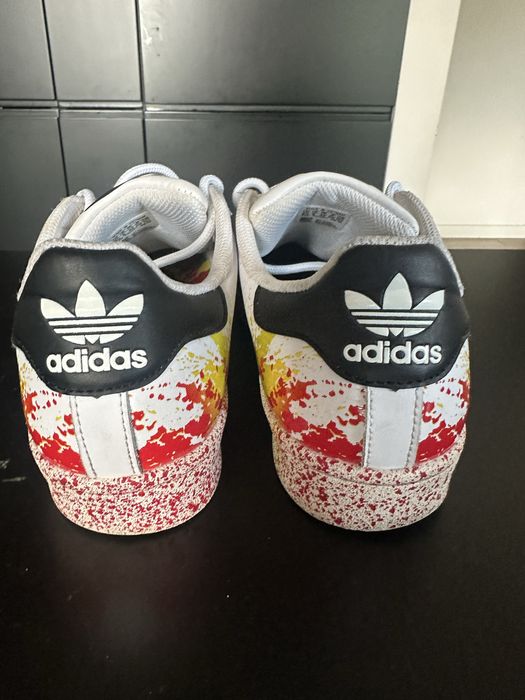 Adidas Superstar Pride Shoes White Black Multi-Color Rainbow 42 roz.