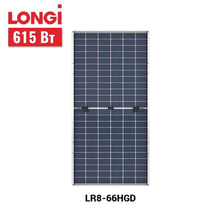 Сонячна панель Longi Solar LR8-66HGD-615M Bifacial подвійне скло