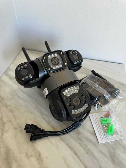 Шарнірна вулична Wifi камера відеонагляду на 3 лінзи 12MP V380PRO SC28