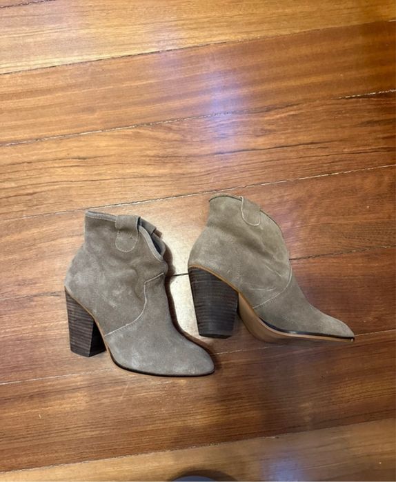 Botins camurça bege