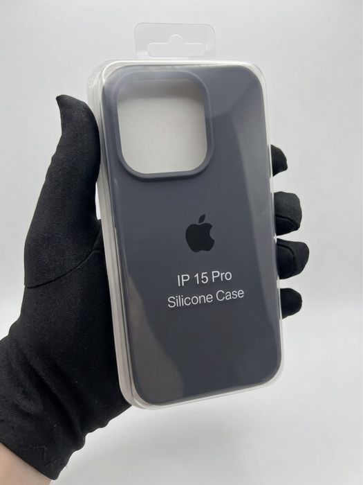 Силіконовий чохол Silicone Case з мікрофіброю для iPhone — Grey