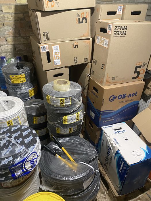 Кабель витапара зовнішній та внутрішній Ok-net,ЗЗКМ:UTP,КПВ-ВП4х2х0.51