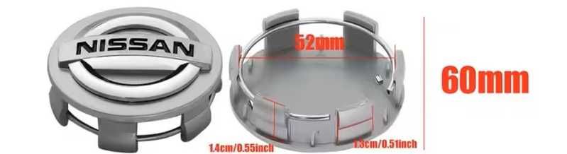 Dekielek Dekle Dekielki Zaślepki Kapsle Kapselki do felg Nissan 60mm