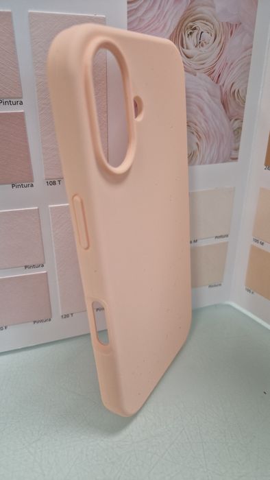 Silicone Lite Case do Iphone 16 brzoskwiniowy + szkło Gratis