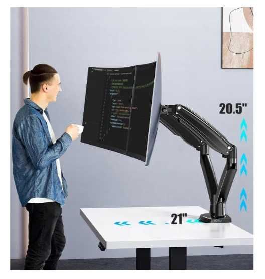 Uchwyt do dwóch monitorów HUANUO HNDS12 15-35" do 12kg