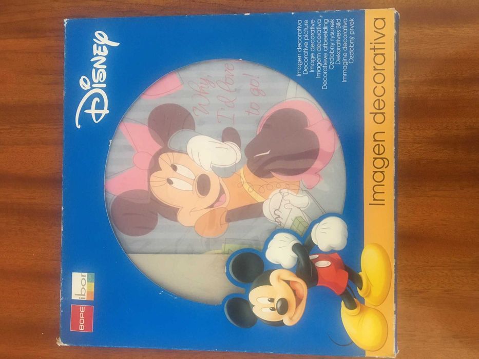 Lote 2 quadros decorativos da Disney (Minnie)  30x30 cm (novos)