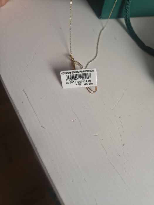 Naszyjnik złoty YES  z perłą słodkowodną