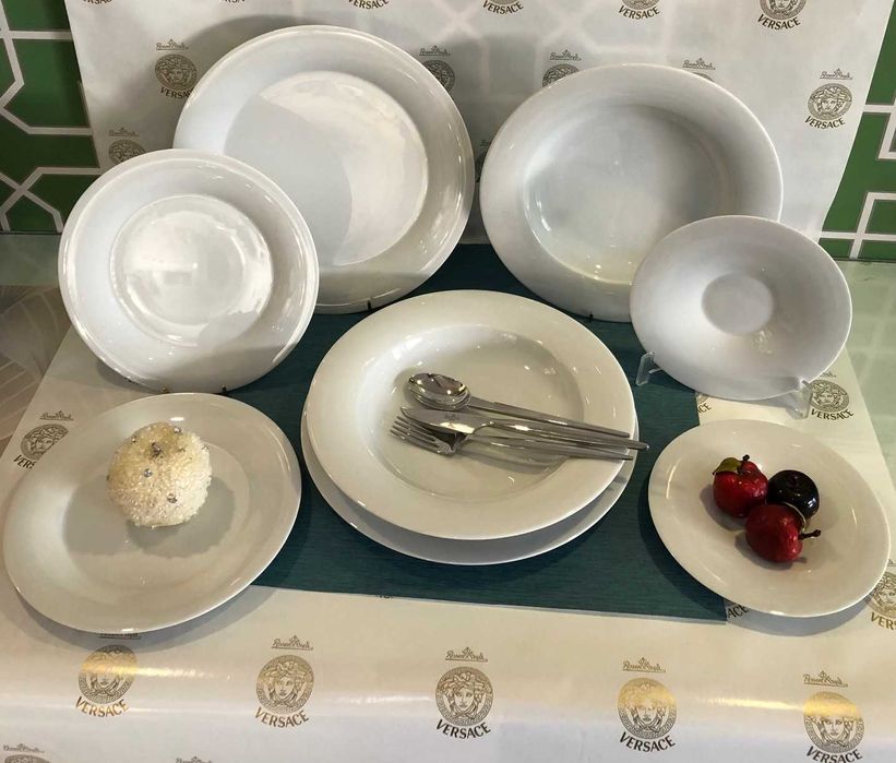 conjunto pratos de mesa em porcelana premium da rosenthal "yono weiss"