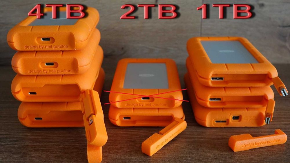 Внешний диск LaCie Rugged 1 2 4 TB USB-C, ip67 от влаги пыли и ударов
