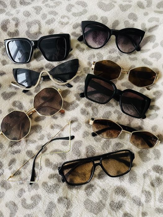 Zestaw okularow kocie , cat walk , retro