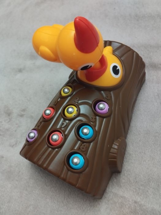 Детская игрушка монтессори магнитная игра с червячками Накорми птенца