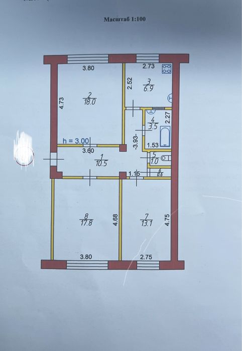 3-кімнатна квартира у Луцьку