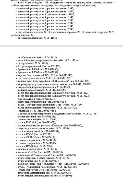продаж комплексу будівель ДП "Ліси України" 3395,6 кв.м земля 3,4249га с-ще Десна