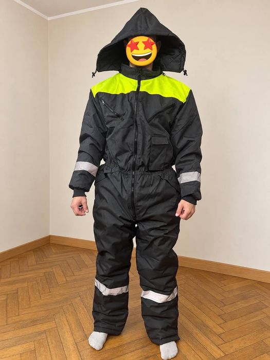 Nowy ocieplany kombinezon roboczy BoSafety XL – zimowy / wodoodporny z odblaskami